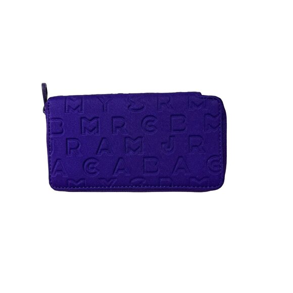 MARC by Marc Jacobs Purple Neoprene  Dreamy Logo Zip Slim Wallet - Picture 2 of 13